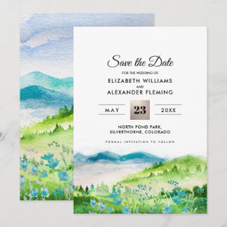 Save The Date prairie sauvage | Montagnes de printemps Enregistr