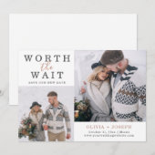 Save The Date Préciser | Deux photos Nouvelle date pour le Maria (Devant / Derrière)