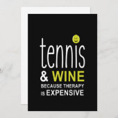 Save The Date Première de tennis et de wine (Devant / Derrière)