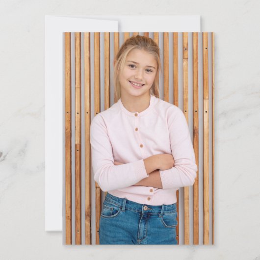 Save The Date Première Sainte Communion Blush Pink Gold Dust Pho (Dos)