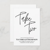 Save The Date Prendre Deux Mariages Vintage Date Changer (Devant / Derrière)