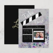 Save The Date Prenez 2 pour sauver la date paillettes et étoile (Devant / Derrière)