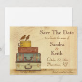 Save The Date Prêts à voler oiseaux d'amour Enregistrer la date  (Devant / Derrière)