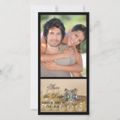 Save The Date Princess Diamond Ring Pearls Wedding Enregistrer l (Devant)