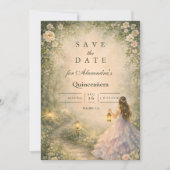 Save The Date Princesse de la Forêt Enchantée Quinceañera (Devant)