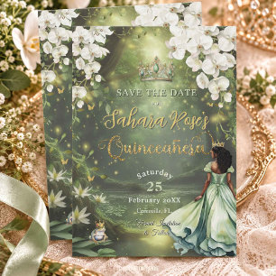 Save The Date Princesse Envoûtante & Grenouille Robe Verte Quinc