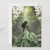 Save The Date Princesse noire et Sage Grenouille Robe verte Swee (Dos)