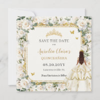 Princesse Quinceañera Champagne Robe Rose ivoire