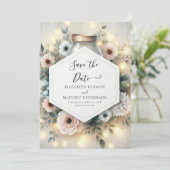 Save The Date Printable Romance Mason Jar Mariage (Debout devant)