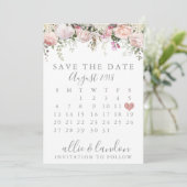 Save The Date Printemps Floral Enregistrer le calendrier de la d (Debout devant)