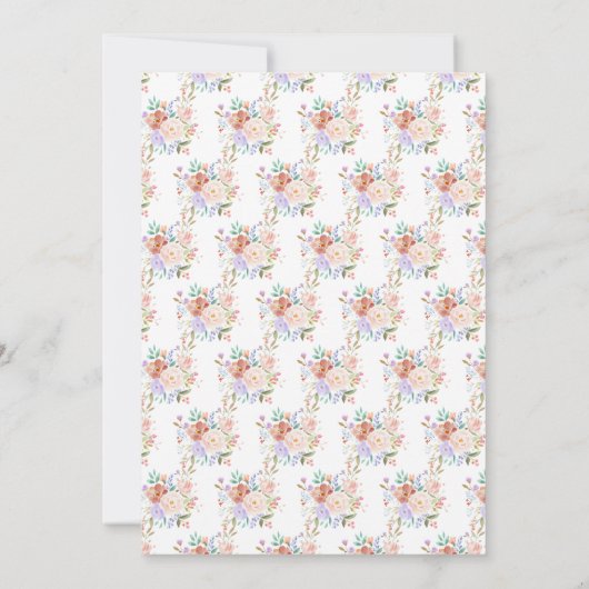 Save The Date Printemps Floral Fleurs mariage Enregistrer la dat (Dos)