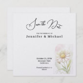 Save The Date Professional Minimalist Modern Plain Simple (Devant / Derrière)