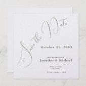 Save The Date Professional Minimalist Modern Plain Simple (Devant / Derrière)