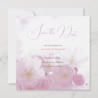 Save The Date Professionnel de mariage Minimaliste Floral Mignon