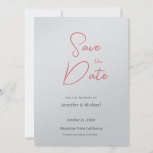 Save The Date Professionnel de mariage minimaliste moderne