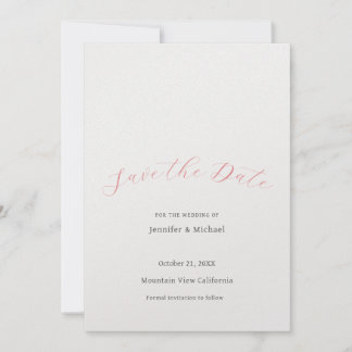 Save The Date Professionnel de mariage minimaliste moderne perle