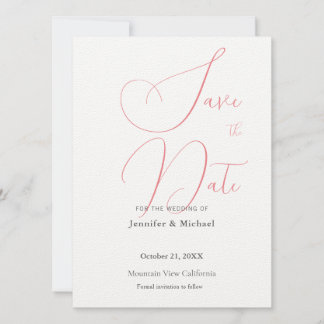 Save The Date Professionnel de mariage Minimaliste Moderne Simpl