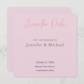 Save The Date Professionnel de mariage Minimaliste Simple (Devant / Derrière)