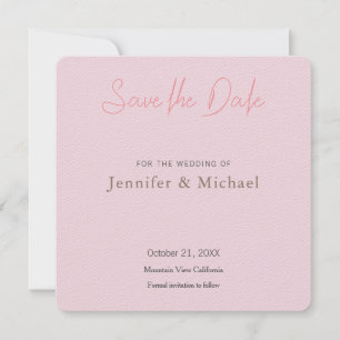 Save The Date Professionnel de mariage minimaliste uni