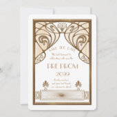 Save The Date Prom Junior, Grand Gatsby, Or, blanc (Devant)
