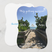 Save The Date Promenade sur la plage, Sauvegarder la date (Devant / Derrière)