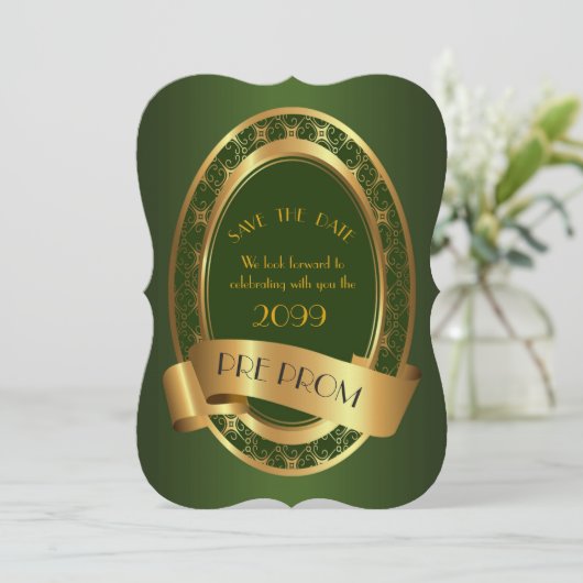 Save The Date PromJunior, Grand Prom, vert émeraude, or (Debout devant)