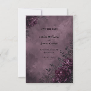 Save The Date Prune & Charbon de Bois Pivoine de Minuit Régence