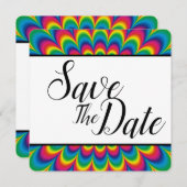Save The Date Psychedelique Tie Dye Enregistrez La Date (Devant / Derrière)