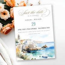Puglia, Italie Paysage aquarelle Mariage