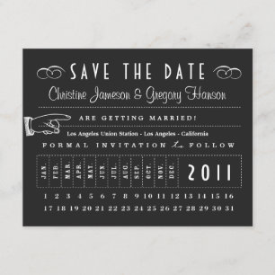 Save The Date Punch Card Enregistrer la date