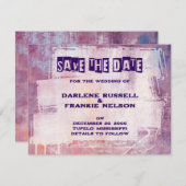 Save The Date Punk Graffiti Rock et Mariage de rouleaux (Devant / Derrière)