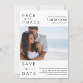 Save The Date Punta Cana Beach Destination Mariage Enregistrer L (Devant)