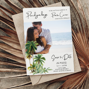 Save The Date Punta Cana Beach Destination Mariage Enregistrer L