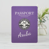 Save The Date Purple Aruba Passeport Enregistrer La Date (Debout devant)