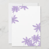 Save The Date Purple Daisies Mariage Enregistrer la date (Dos)
