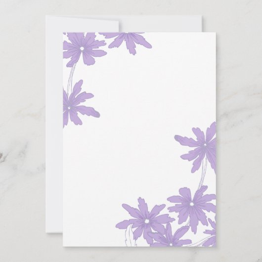 Save The Date Purple Daisies Mariage Enregistrer la date (Dos)