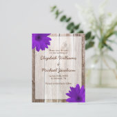 Save The Date Purple Daisy Rustic Grange Enregistrer la date (Debout devant)