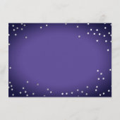 Save The Date Purple Enregistrer notre date | Chic Violet Argent (Dos)