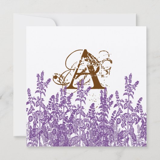 Save The Date Purple et Broon Fleur sauvage Enregistrer la date (Dos)
