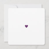 Save The Date Purple Heart Modern and Minimalist Design (Dos)