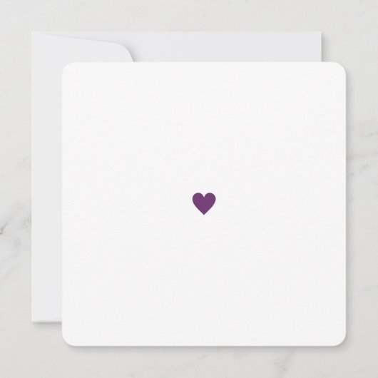 Save The Date Purple Heart Modern and Minimalist Design (Dos)