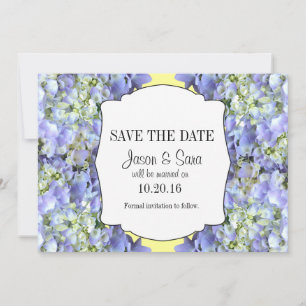 Save The Date Purple Hydrangea Enregistrer la date Annonce