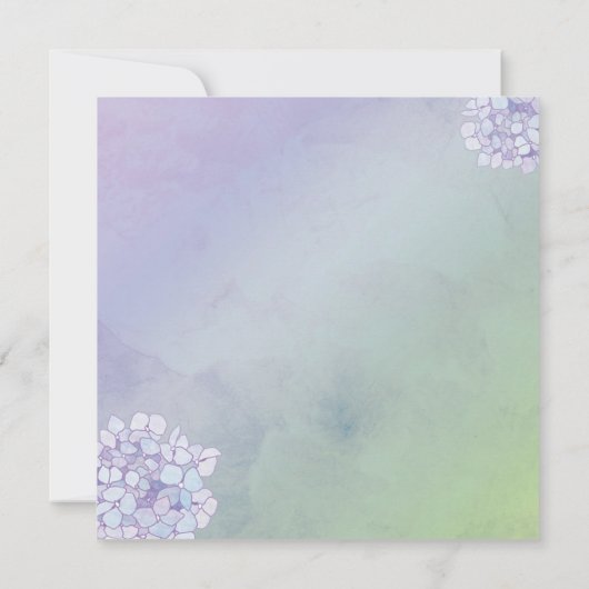 Save The Date Purple Hydrangeas Ombre Mariage Enregistrer la dat (Dos)