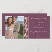 Save The Date Purple & Jaune Paisley Enregistrer la date Votre p (Devant / Derrière)