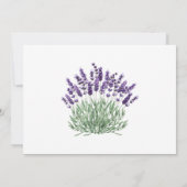 Save The Date Purple Lavender Lilac Flower Wedding Enregistrer l (Dos)
