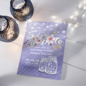 Save The Date Purple Mason Jars Mariage Enregistrer La Date