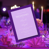 Save The Date Purple Moderne Élégant Simple