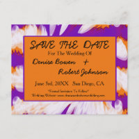 Purple Orange Tie Dye Swirl Enregistrer la date