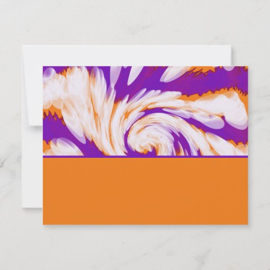 Save The Date Purple Orange Tie Dye Swirl Enregistrer la date (Dos)