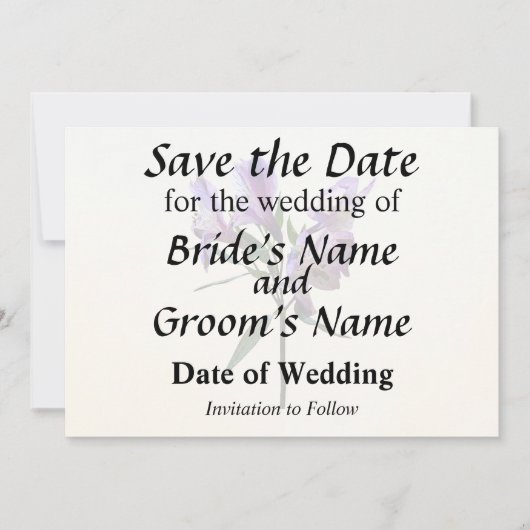 Save The Date Purple Peruvian Lily (Devant)